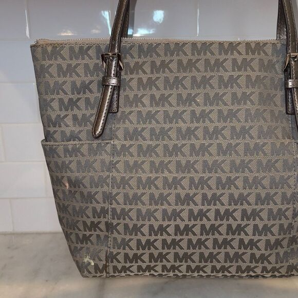 Michael Kors Bag Purse Handbag Pocketbook Charlotte Signature Jet Set Tote Bag - Picture 5 of 16